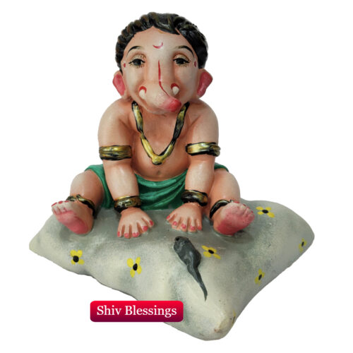 Cute Pillow Ganesha idol – Dust Marble