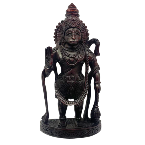 Blessing Hanuman Idol : A Divine Creation in Red Sandalwood