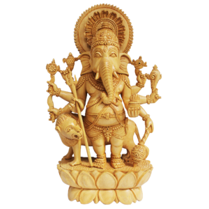 Shristi Ganesha idol in Kadambh wood