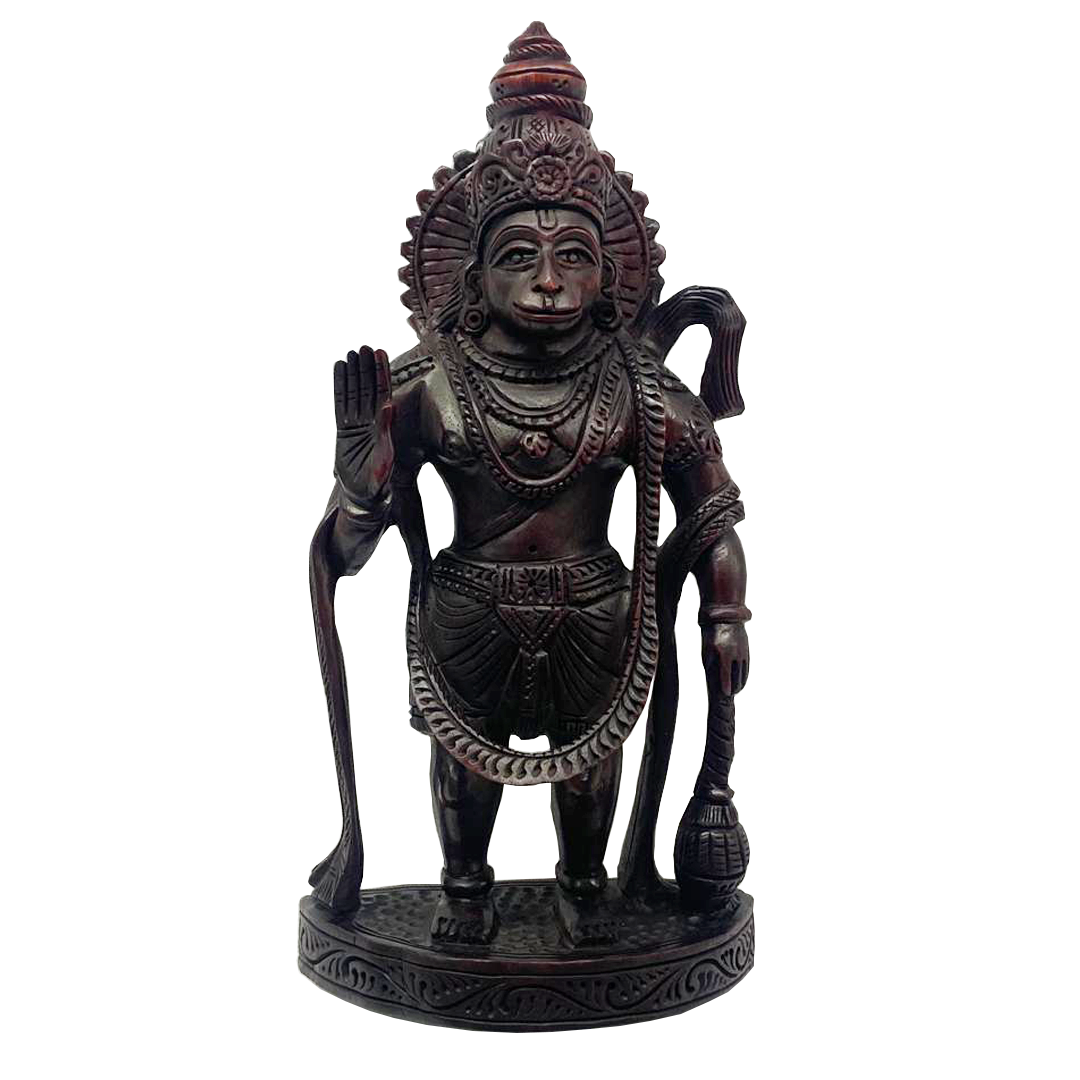 Blessing Hanuman Idol : A Divine Creation in Red Sandalwood