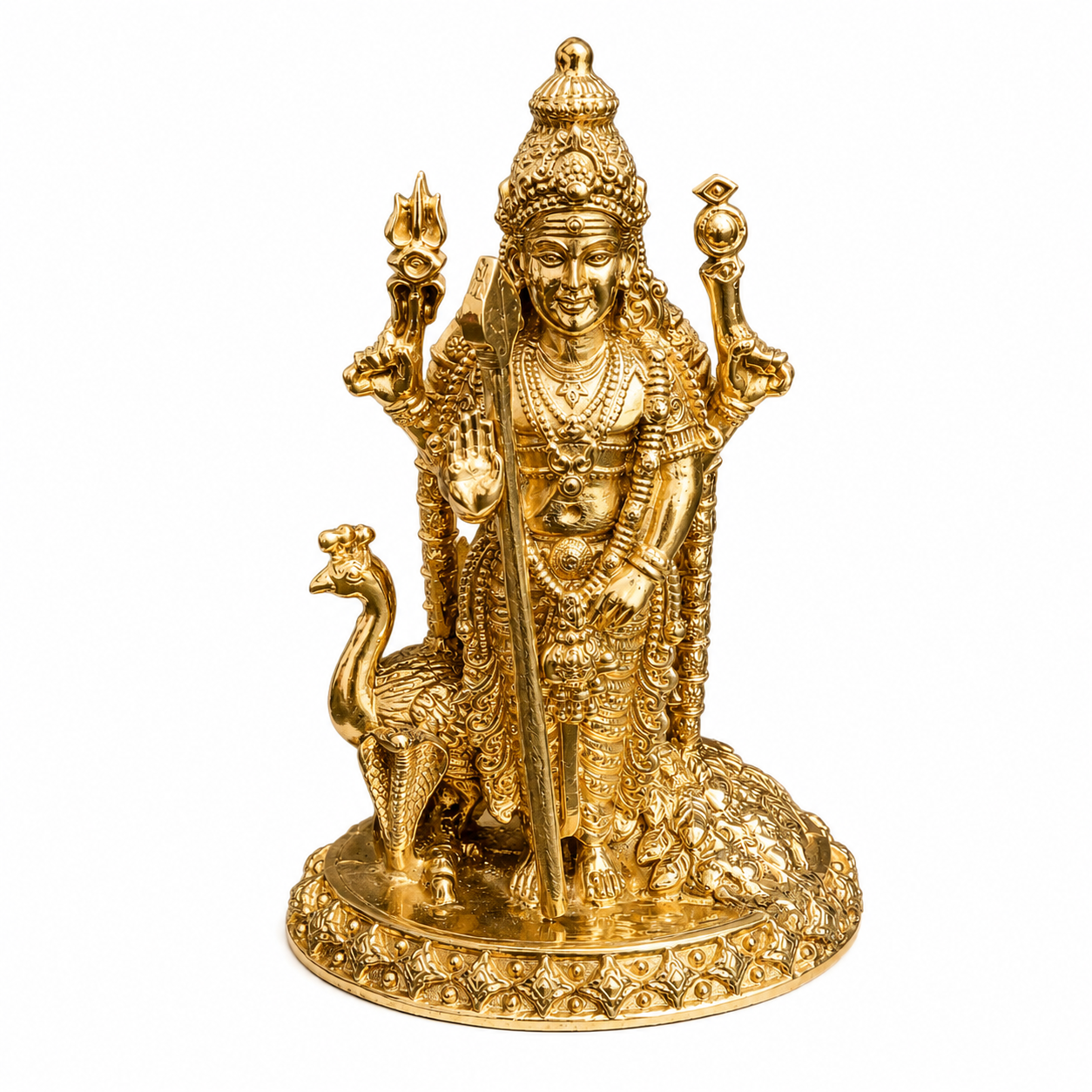 Divine Lord Murugan (Karthikeya) Bronze Idol | Shiv Blessings | Handcrafted Murugan Statue
