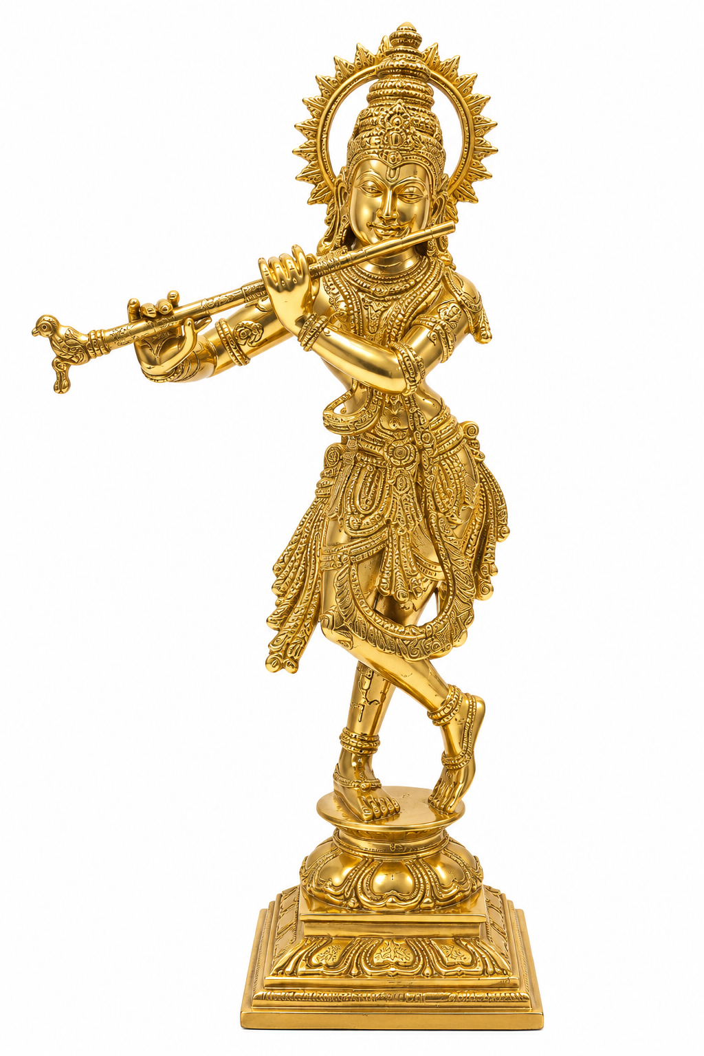 Divine Lord Krishna Bronze Idol | Madhura Murti | Shiv Blessings | Handcrafted Krishna Statue - Image 2