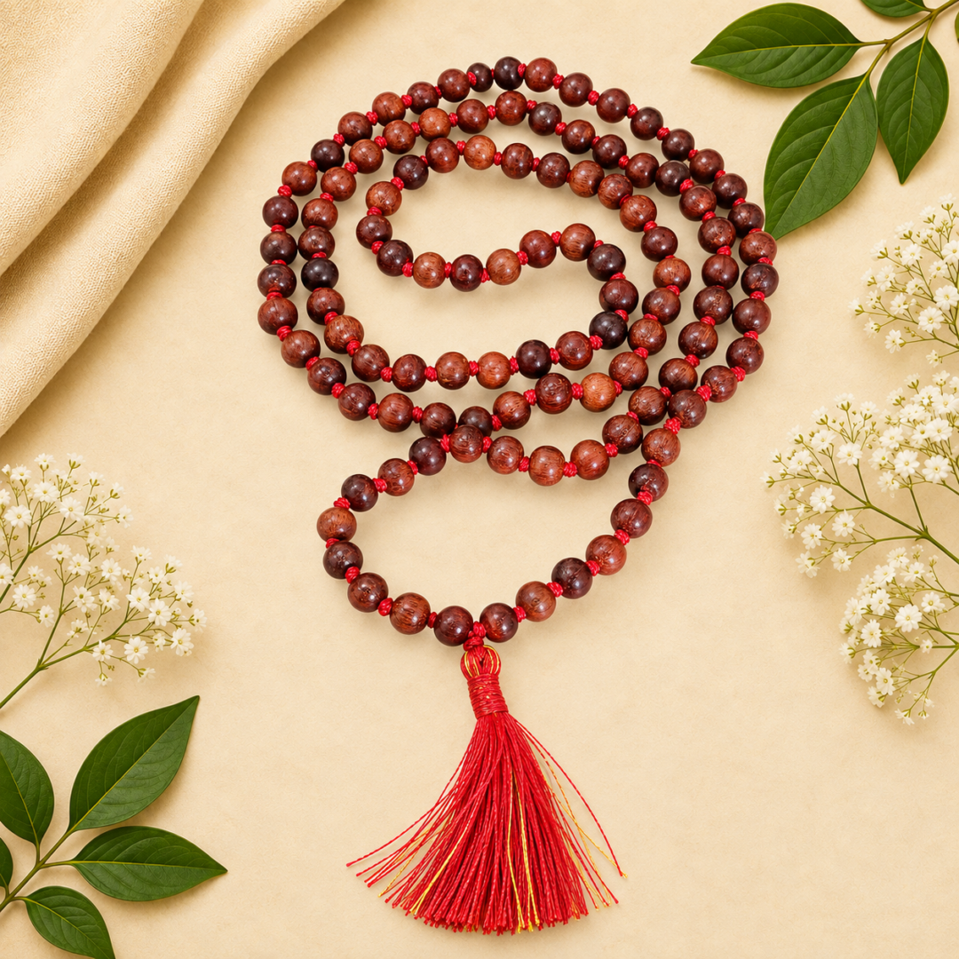 Red Sandalwood Mala & Bracelet