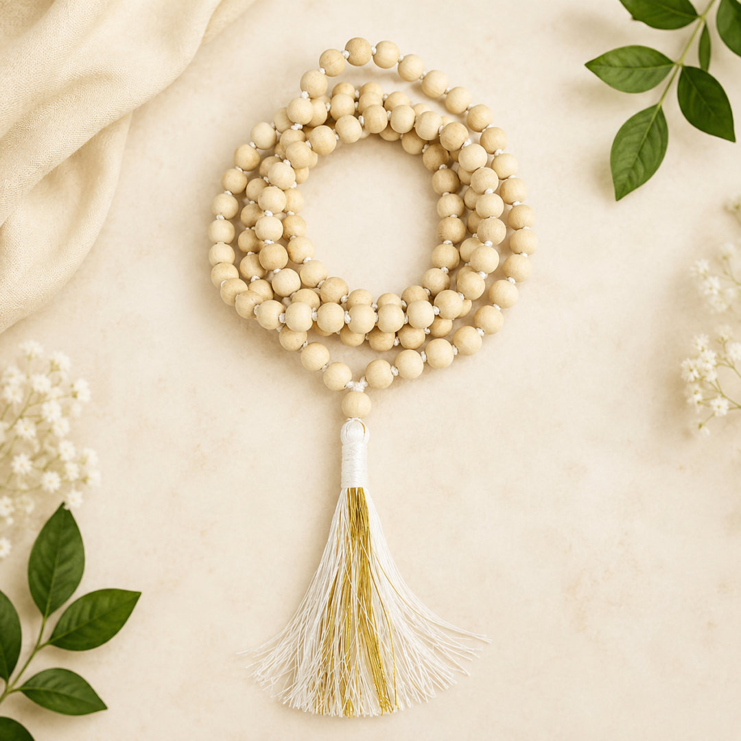 White Tulsi Mala